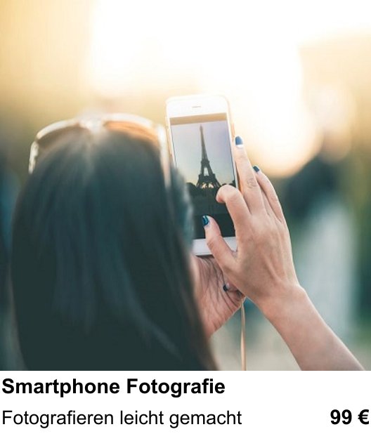 Praxisnaher Fotokurs Smartphone Fotografie in Düsseldorf