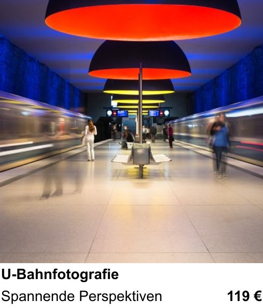 Praxisnaher Fotokurs U-Bahnfotografie in Düsseldorf