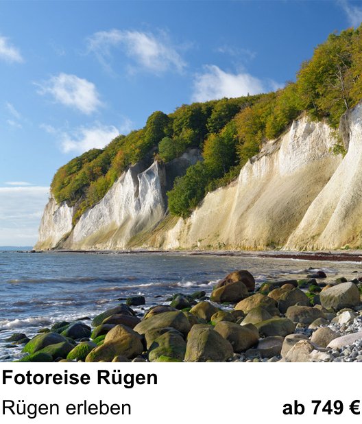 Inspirierender Fotoworkshop zu Fotoreise Rügen: Rügen erleben