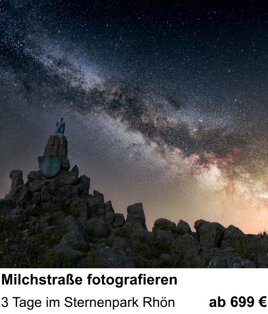 Inspirierender Fotoworkshop zu Milchstraße fotografieren: 3 Tage im Sternenpark Rhön